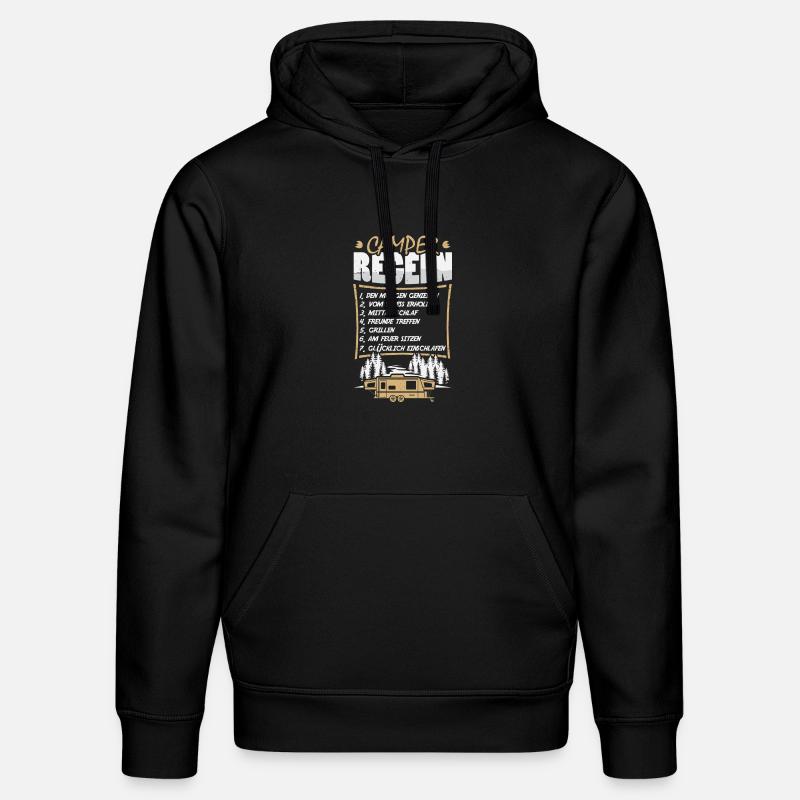 Camper Camping Caravane Dicton - Sweat à capuche bio DRUMMER Stanley/Stella Unisexe - noir