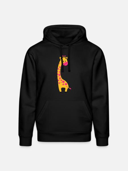 cute giraffe - Stanley/Stella Unisex Bio-Hoodie DRUMMER - Schwarz