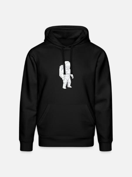 Astronaut Shirt for Space Fans - Stanley/Stella DRUMMER Unisex Organic Hoodie - black