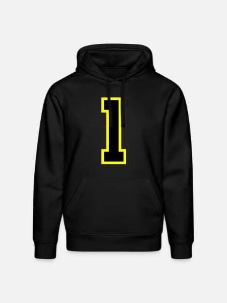 1 Number Jersey - Stanley/Stella DRUMMER Unisex Organic Hoodie - black