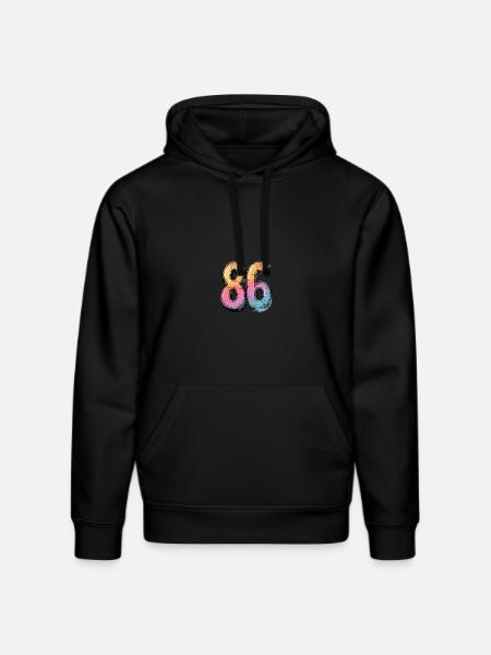 86 Number Comic - Stanley/Stella DRUMMER Unisex Organic Hoodie - black