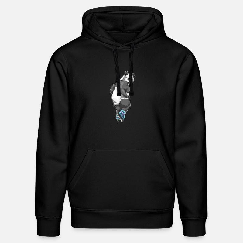 Panda Inline skating Rollschuhe - Stanley/Stella Unisex Bio-Hoodie DRUMMER  - Schwarz