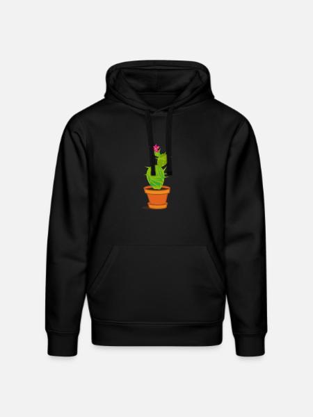 A cactus with blossom - Stanley/Stella DRUMMER Unisex Organic Hoodie - black