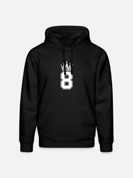 8 Crown - Stanley/Stella DRUMMER Unisex Organic Hoodie - black