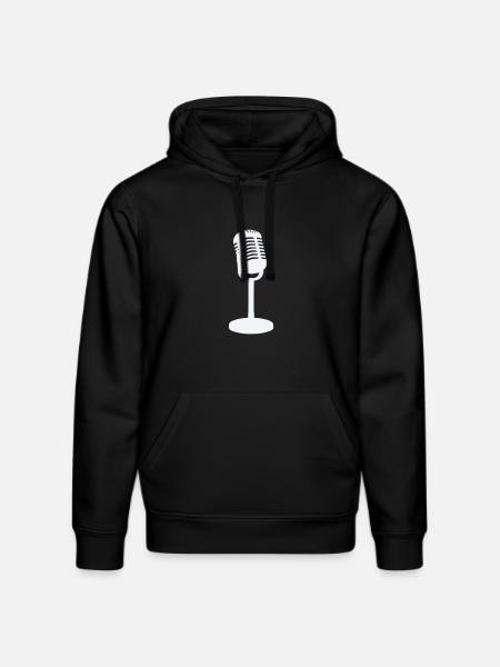 Microphone - Stanley/Stella DRUMMER Unisex Organic Hoodie - black