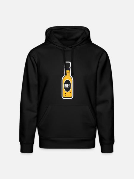 Bierflasche (Bier / Bierchen / NEG 2C) - Stanley/Stella Unisex Bio-Hoodie DRUMMER - Schwarz