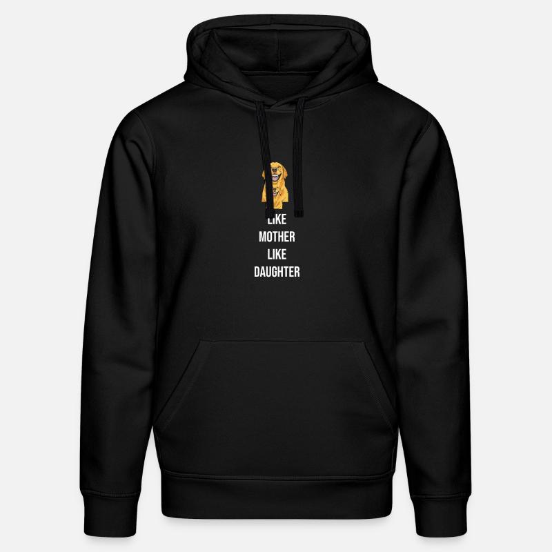 Hunde-Duo Mutter Tochter Illustration - Stanley/Stella Unisex Bio-Hoodie DRUMMER  - Schwarz