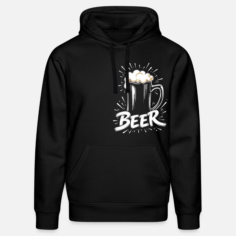 Chope à bière - Sweat à capuche bio DRUMMER Stanley/Stella Unisexe - noir