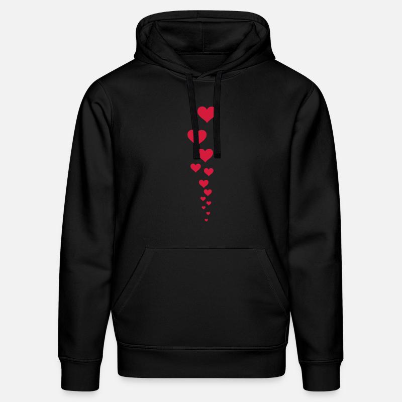 valentine heart - Sweat à capuche bio DRUMMER Stanley/Stella Unisexe - noir