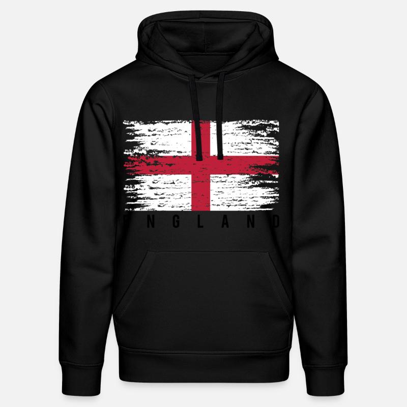 Englisches Kreuz mit Strähnen - Stanley/Stella Unisex Bio-Hoodie DRUMMER  - Schwarz