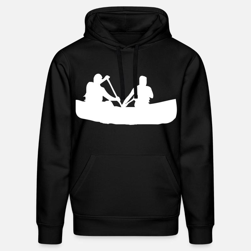 Canoë à rames - Design - Sweat à capuche bio DRUMMER Stanley/Stella Unisexe - noir