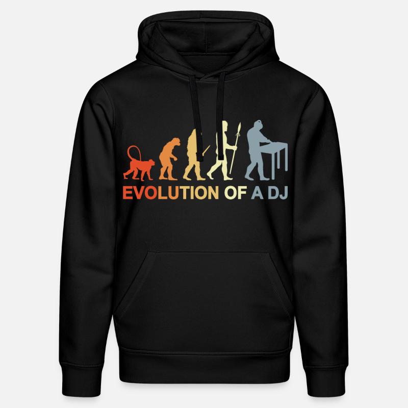 Evolution eines DJ - Stanley/Stella Unisex Bio-Hoodie DRUMMER  - Schwarz