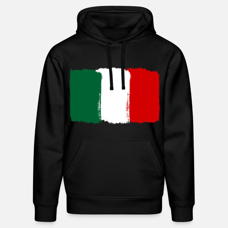 Drapeau de l’Italie utilisé look - Sweat à capuche bio DRUMMER Stanley/Stella Unisexe - noir
