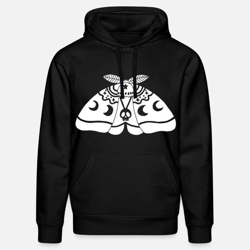 Papillon de nuit blanc - Sweat à capuche bio DRUMMER Stanley/Stella Unisexe - noir