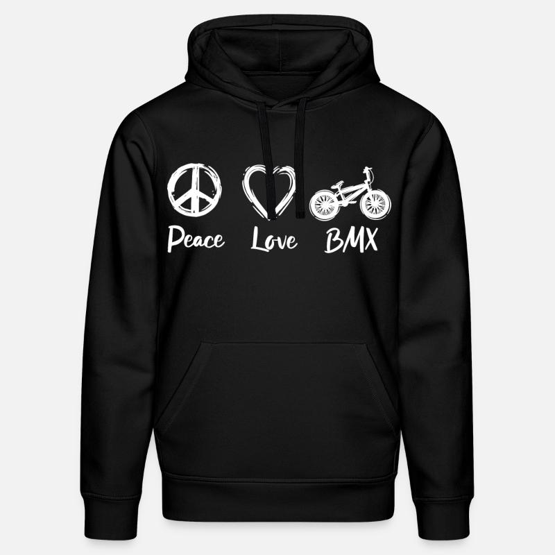 Peace Love BMX - Sweat à capuche bio DRUMMER Stanley/Stella Unisexe - noir