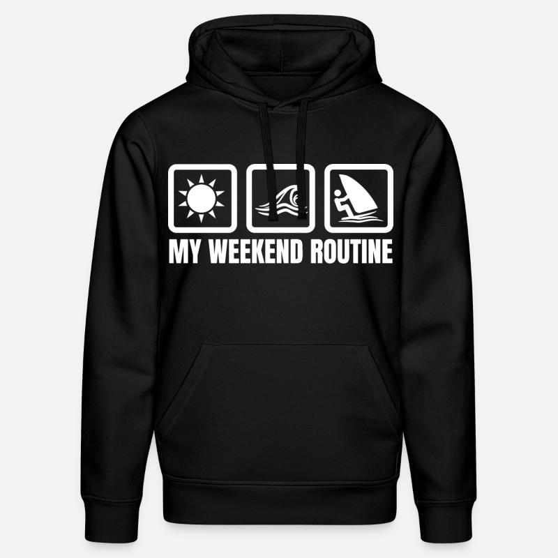 Ma routine du week-end - Sweat à capuche bio DRUMMER Stanley/Stella Unisexe - noir