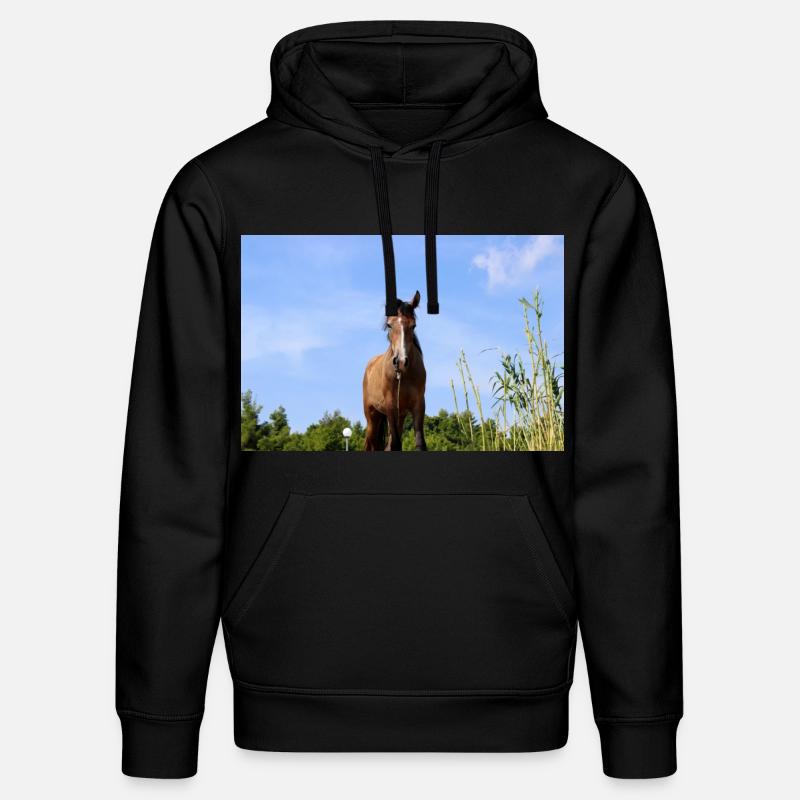 Affiche Cheval Cheval - Sweat à capuche bio DRUMMER Stanley/Stella Unisexe - noir