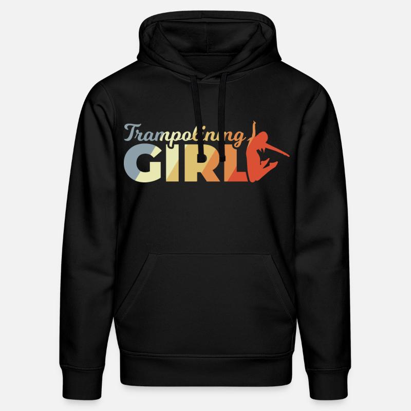 Lustiges Trampolin Mädchen - Stanley/Stella Unisex Bio-Hoodie DRUMMER  - Schwarz
