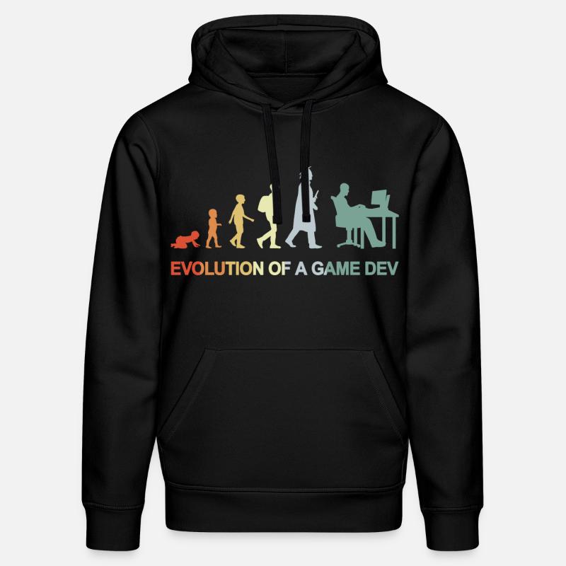 Évolution du développement de jeux - Sweat à capuche bio DRUMMER Stanley/Stella Unisexe - noir