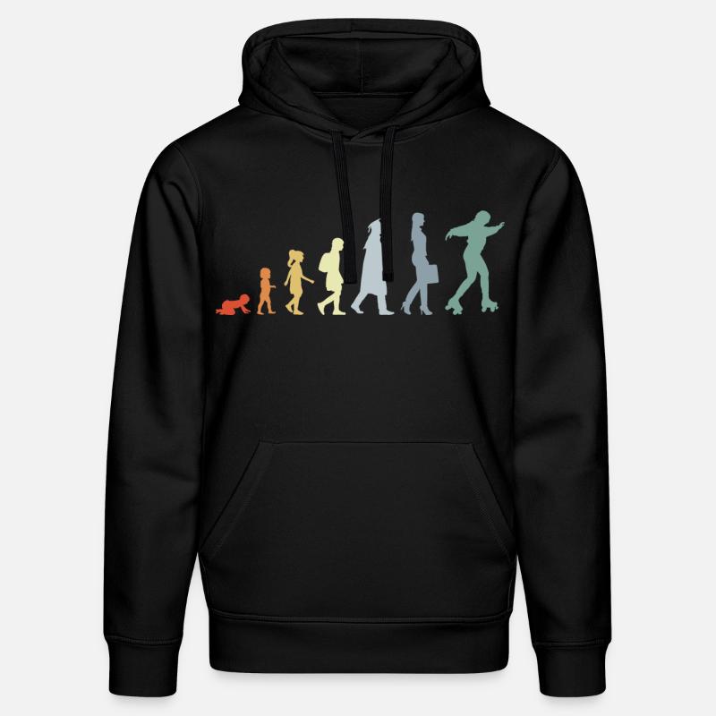 Roller Skater Evolution - Stanley/Stella Unisex Bio-Hoodie DRUMMER  - Schwarz