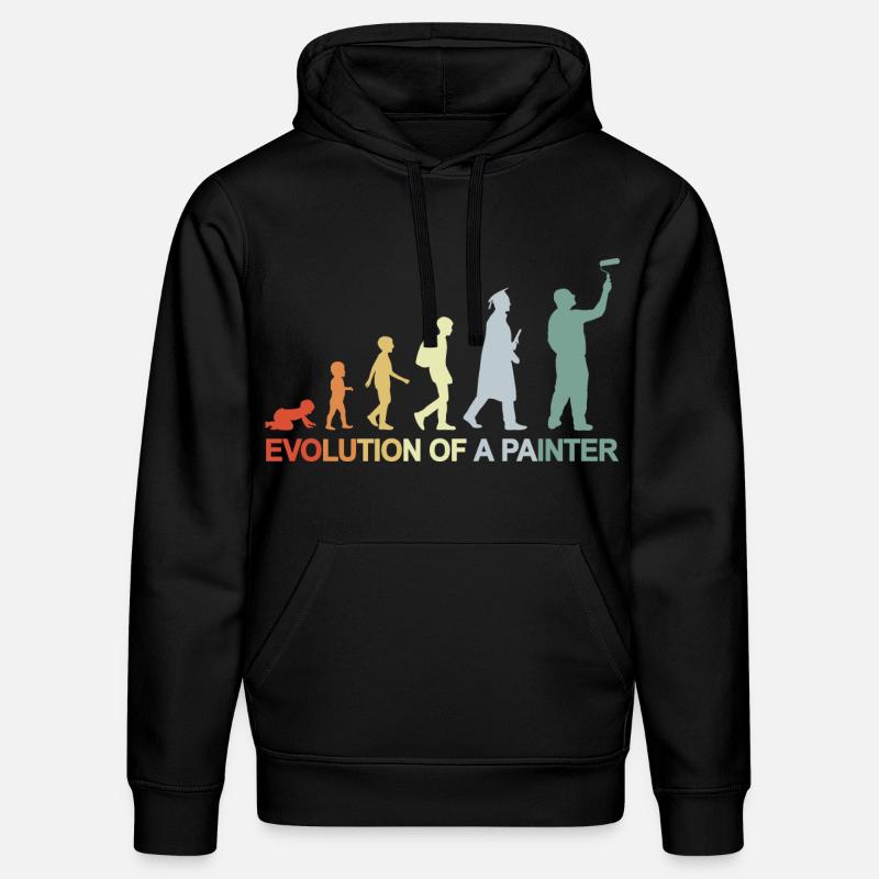 Maler Lackierer Evolution - Stanley/Stella Unisex Bio-Hoodie DRUMMER  - Schwarz