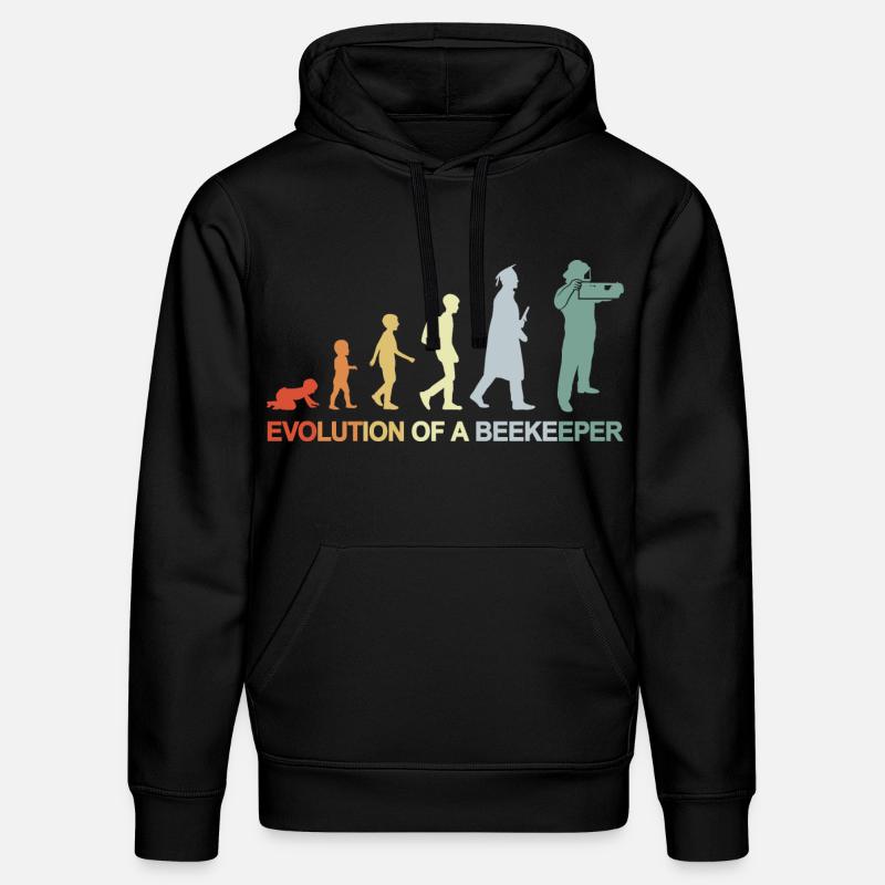 Évolution de l’apiculteur - Sweat à capuche bio DRUMMER Stanley/Stella Unisexe - noir