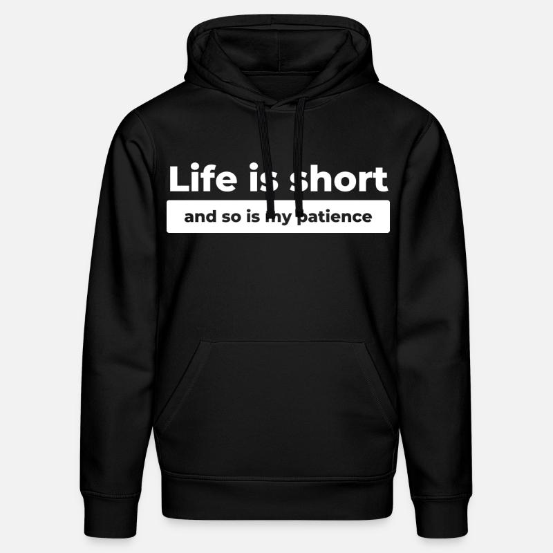 Citation de la vie drôle - Sweat à capuche bio DRUMMER Stanley/Stella Unisexe - noir