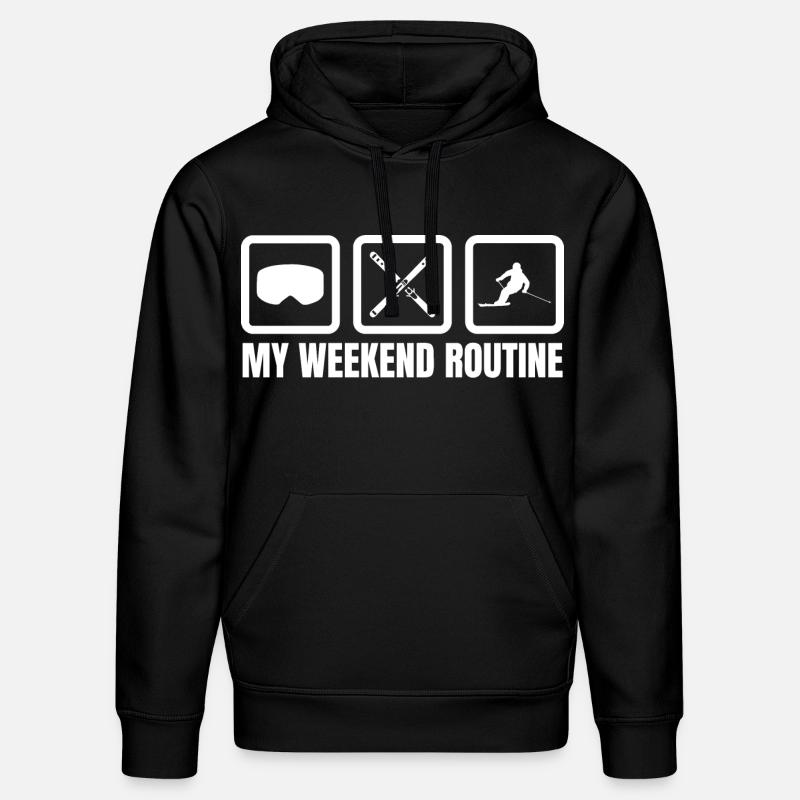 Meine Wochenendroutine - Stanley/Stella Unisex Bio-Hoodie DRUMMER  - Schwarz