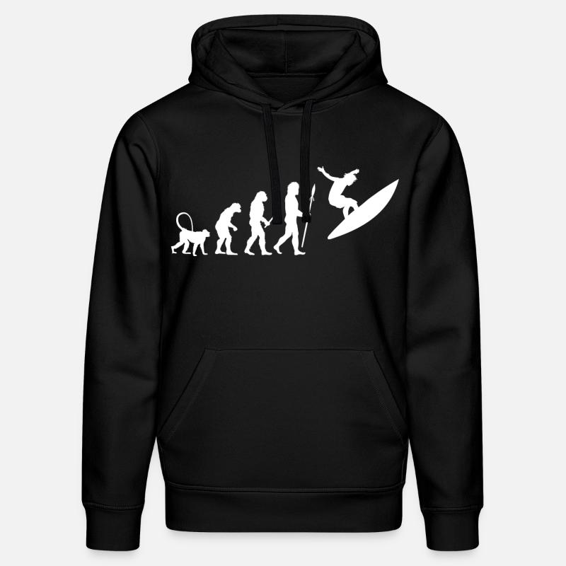 Évolution du surf - Sweat à capuche bio DRUMMER Stanley/Stella Unisexe - noir