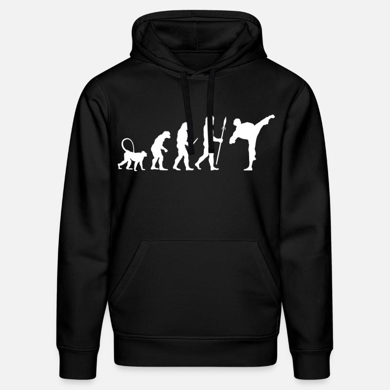 Évolution du karaté - Sweat à capuche bio DRUMMER Stanley/Stella Unisexe - noir