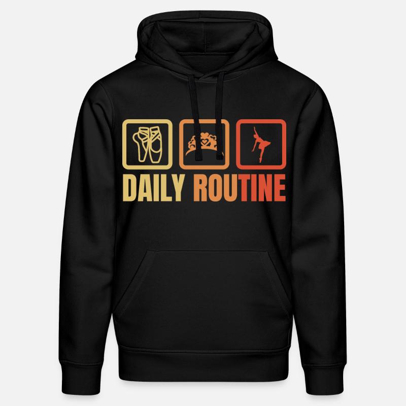 Routine quotidienne de ballet - Sweat à capuche bio DRUMMER Stanley/Stella Unisexe - noir