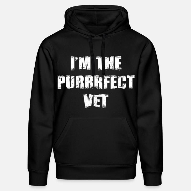 Ich bin der perfekte Tierarzt - Stanley/Stella Unisex Bio-Hoodie DRUMMER - Schwarz