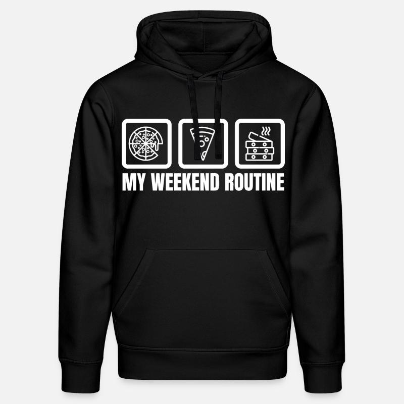 Ma routine du week-end - Sweat à capuche bio DRUMMER Stanley/Stella Unisexe - noir