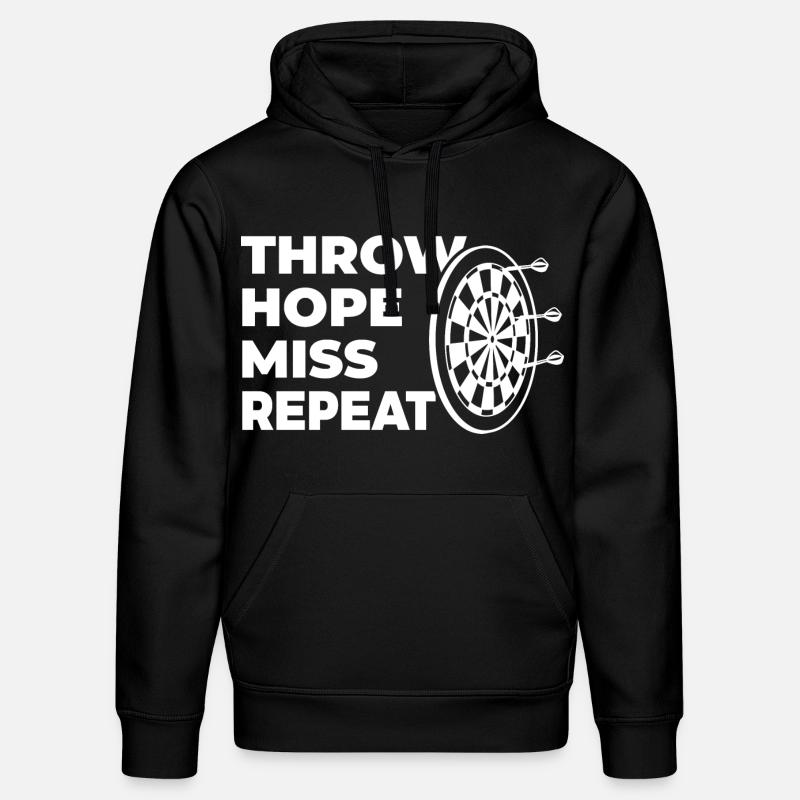 throwing, hoping, missing, repeating - Stanley/Stella DRUMMER Unisex Organic Hoodie - black