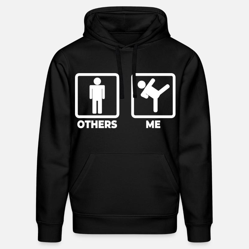 Figurine bâton de karaté - Sweat à capuche bio DRUMMER Stanley/Stella Unisexe - noir
