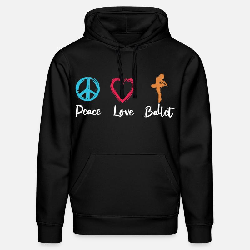 Peace Love Ballet - Sweat à capuche bio DRUMMER Stanley/Stella Unisexe - noir
