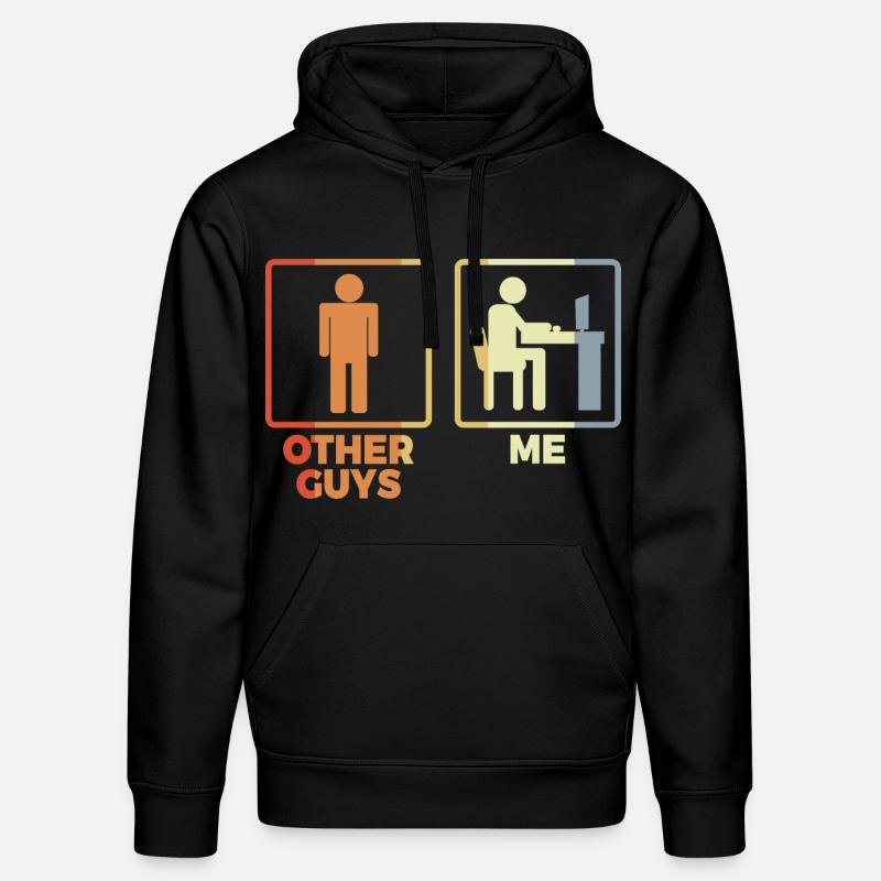 Figurine allumette programmeur - Sweat à capuche bio DRUMMER Stanley/Stella Unisexe - noir