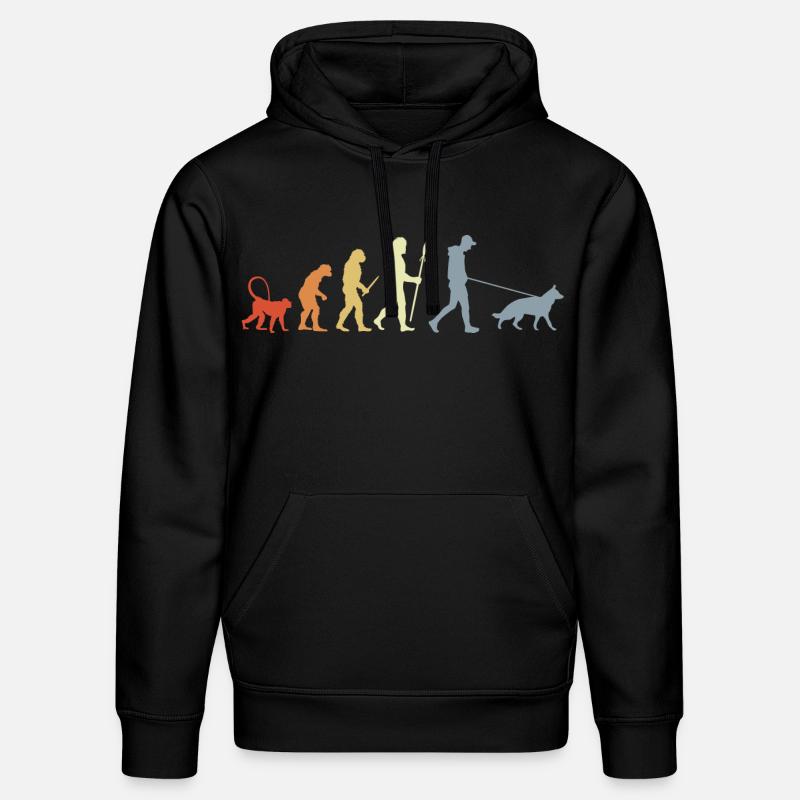German Shepherd Owner Evolution - Stanley/Stella Unisex Bio-Hoodie DRUMMER  - Schwarz