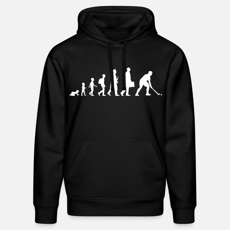 Évolution du hockey sur gazon - Sweat à capuche bio DRUMMER Stanley/Stella Unisexe - noir