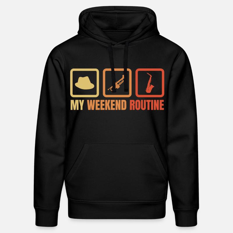 Routine du week-end du trompettiste - Sweat à capuche bio DRUMMER Stanley/Stella Unisexe - noir