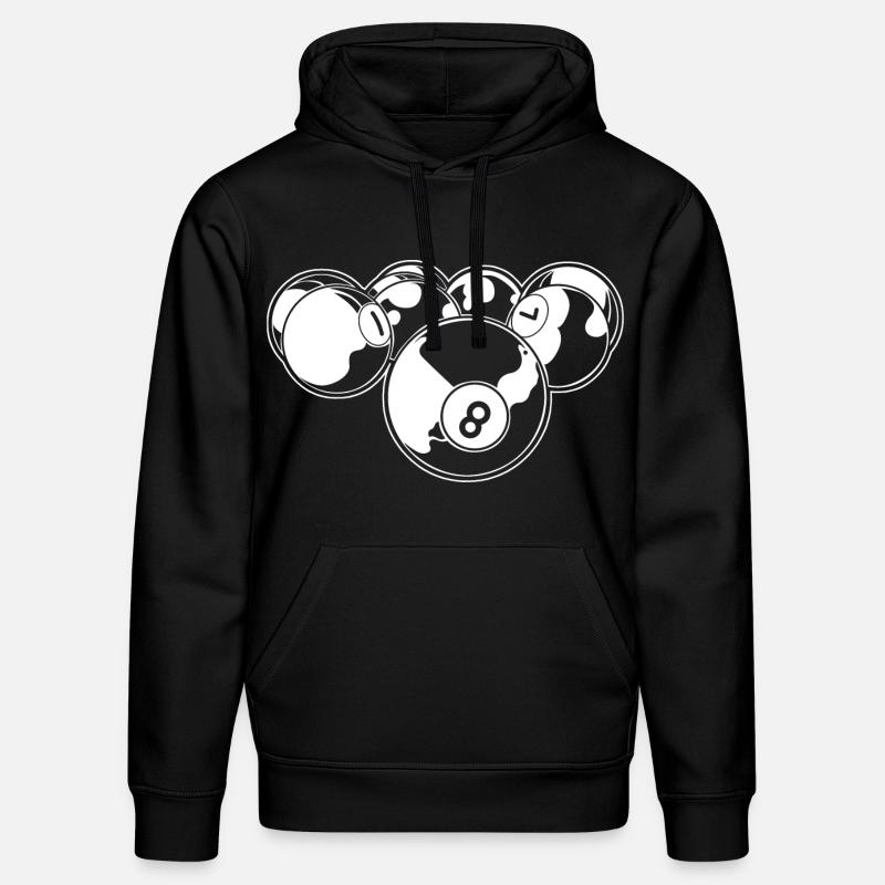 Billard à 8 boules - Sweat à capuche bio DRUMMER Stanley/Stella Unisexe - noir