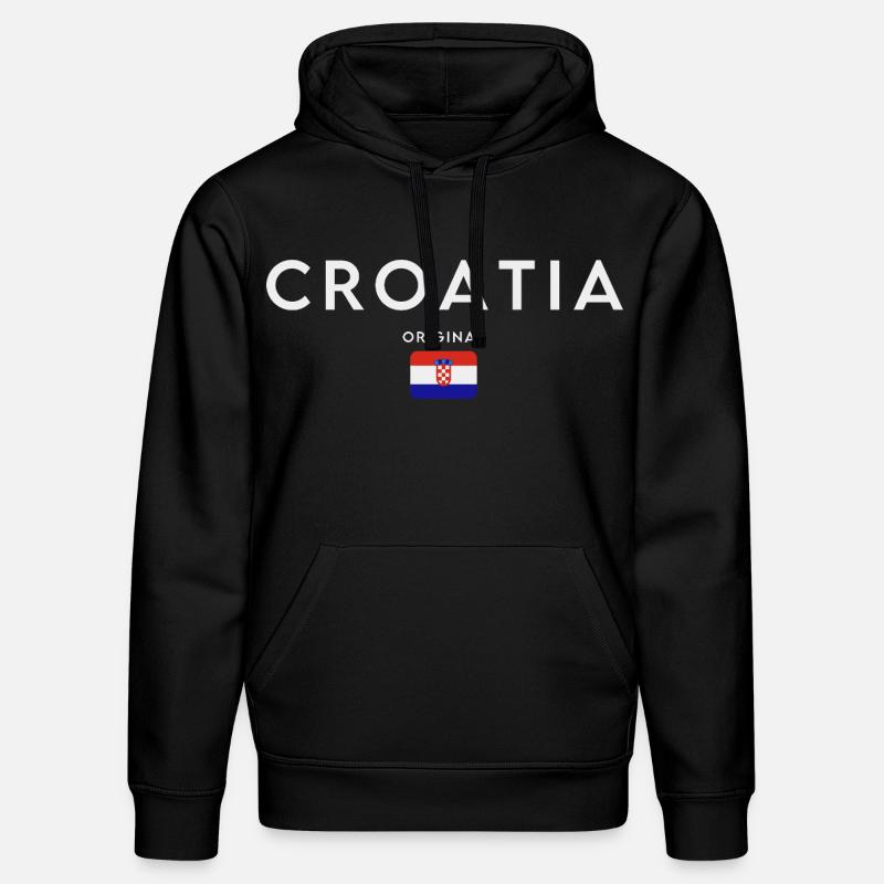 Drapeau croate, fierté croate - Sweat à capuche bio DRUMMER Stanley/Stella Unisexe - noir