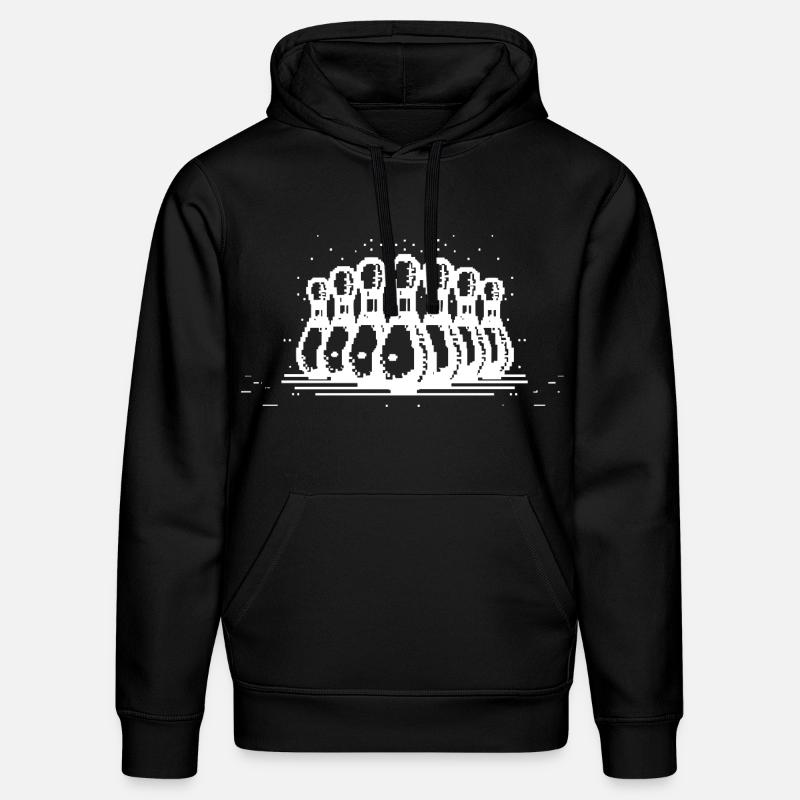 Quilles de bowling Pixel Graphic - Sweat à capuche bio DRUMMER Stanley/Stella Unisexe - noir