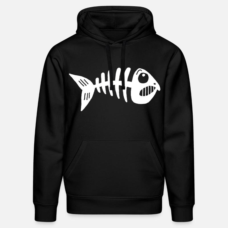 Squelette de poisson - Sweat à capuche bio DRUMMER Stanley/Stella Unisexe - noir