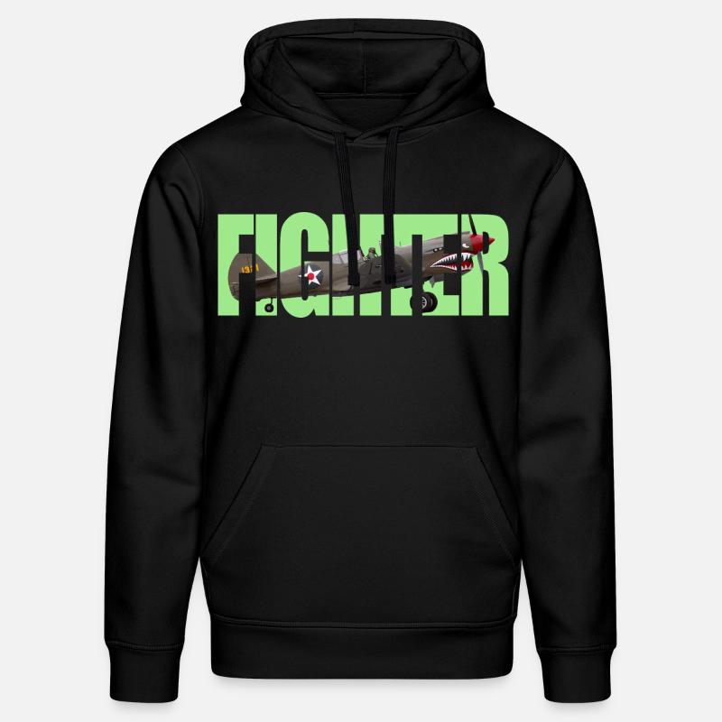 Fighter P-40 Warhawk - Stanley/Stella Unisex Bio-Hoodie DRUMMER  - Schwarz