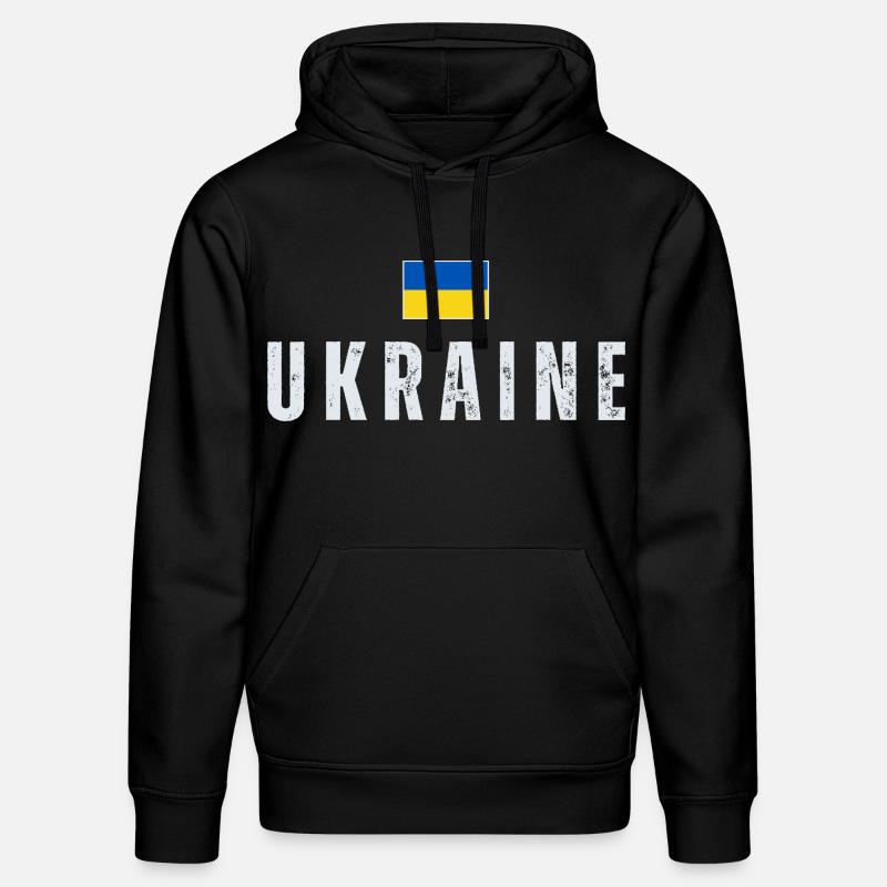 Drapeau ukrainien, fierté ukrainienne - Sweat à capuche bio DRUMMER Stanley/Stella Unisexe - noir
