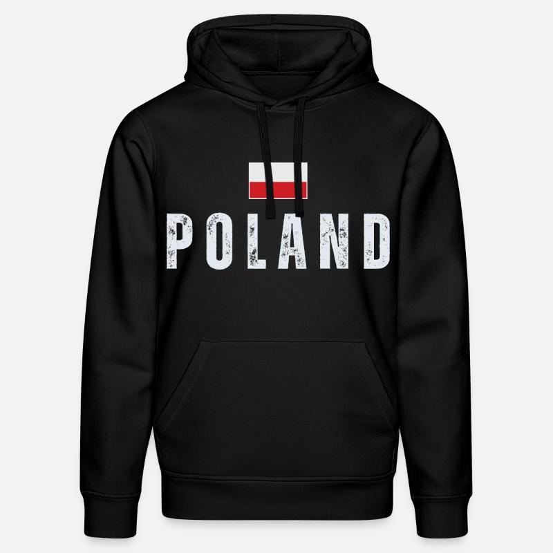 Fierté polonaise, drapeau polonais - Sweat à capuche bio DRUMMER Stanley/Stella Unisexe - noir