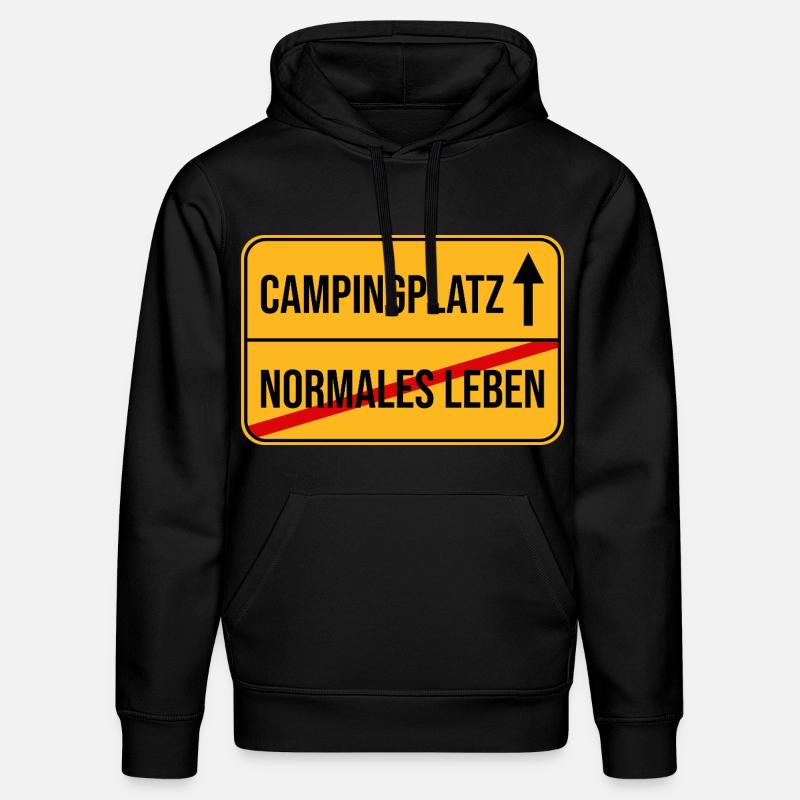 Campingplatz Warnhinweis Design - Stanley/Stella Unisex Bio-Hoodie DRUMMER  - Schwarz