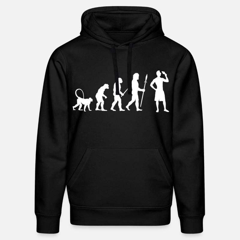 Évolution de la crème glacée - Sweat à capuche bio DRUMMER Stanley/Stella Unisexe - noir