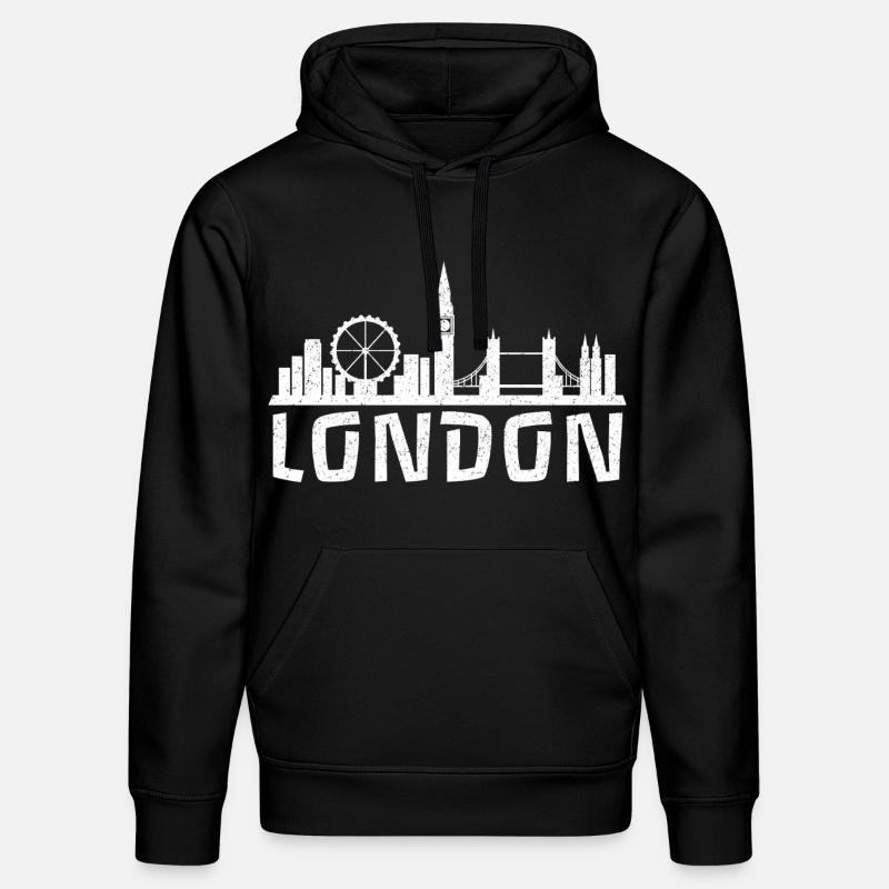 L’appel de Londres - Sweat à capuche bio DRUMMER Stanley/Stella Unisexe - noir